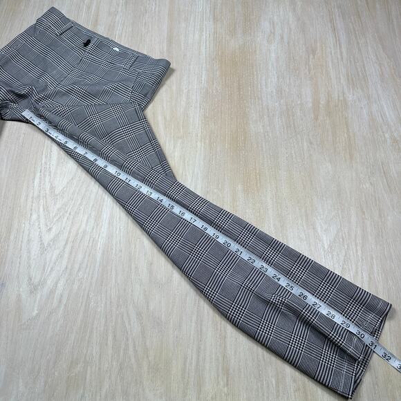 Betabrand Black Glen Plaid Stretch Straight Leg Pull On Dress Pants Small PETITE - Picture 7 of 12